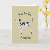 とってもかわいいダルメシアンのカード カード (黄色い花)