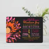 とってもかわいいデイジー バット・ミッツヴァ招待状 招待状 (スタンド正面)