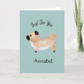 とってもかわいいパグのオリジナルカード カード (正面)