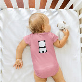 とってもかわいいパンダベア ピンク（表裏） ベビーボディスーツ