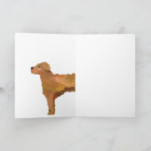 とってもかわいいパーソナライズ ゴールデンドゥードル カード (内部)