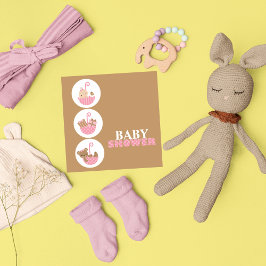 とってもかわいいベビーシャワーの招待状 招待状