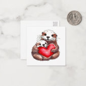 とってもかわいいポストカードスタイルのメモカード ノートカード (正面/裏面インサイチュ)