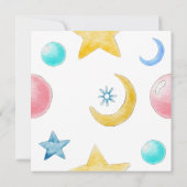 とってもかわいい女の子のベビーシャワー 招待状 (裏面)