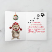 とってもかわいい猫のクリスマスカードです カード (内部)