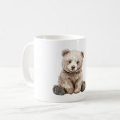とってもかわいい茶色のクマ コーヒーマグカップ (正面左)