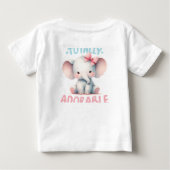 とってもかわいい赤ちゃん象Tシャツ ベビーTシャツ (裏面)