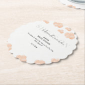 とってもかわいい！ 雲の上のプリンセスのような ブライダルシャワーのデコレーション ペーパーコースター (アングル)