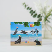 とってもくだらない海の生き物の誕生日ポストカード ポストカード (スタンド正面)