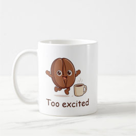 とってもエキサイティングなキュートなコーヒー豆のキャラクター コーヒーマグカップ
