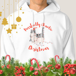 とってもカオスなクリスマス ねこちゃんのユーモア溢れるホリデーグッズ パーカ