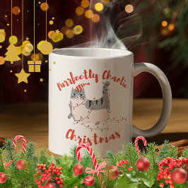 とってもカオスなクリスマス 楽しいホリデー 猫 デザイン コーヒーマグカップ