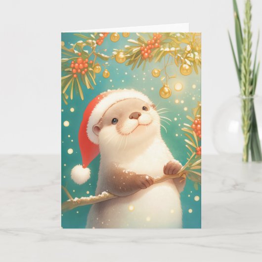 とってもカワイイカワウソのクリスマス カード (正面)