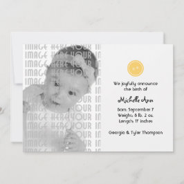 とってもキュートなボタン（黄色） 案内状