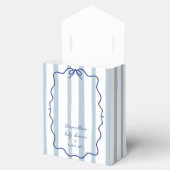 とってもキュートなモダン ダスティーブルー ベビーシャワー フェイバーボックス (オープン)