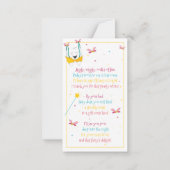 とってもキュートな歯の妖精の領収書と楽しいライム ノートカード (裏面)