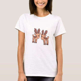 とってもシンプルな鹿のレディースTシャツ Tシャツ