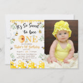 とってもスイートなお誕生日写真招待状 招待状 (正面)