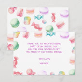 とってもスイートなお誕生日 サンキューカード (正面/裏面)