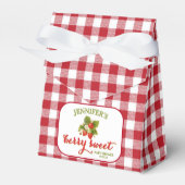 とってもスイートなイチゴのテーマのベビーシャワー フェイバーボックス (正面サイド)