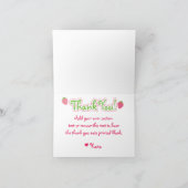 とってもスイートなストロベリーの感謝を伝えるカード サンキューカード (内部)