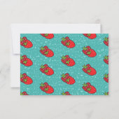 とってもスイートなストロベリー ベイビーシャワー おむつラッフル 招待状 (裏面)