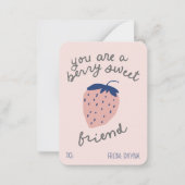 とってもスイートな友達 バレンタイン教室 ストロベリー ノートカード (正面)