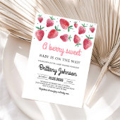 とってもスイートな女の子が生まれるよ！ベビーシャワー 招待状