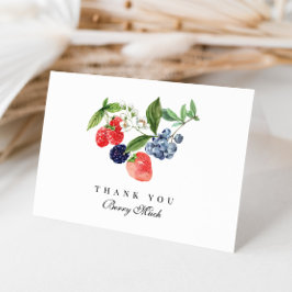 とってもスイートな水彩 赤 青 ベビーシャワー サンキューカード