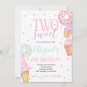とってもスイートな誕生日招待状 招待状 (正面)