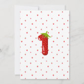 とってもスイートな1歳の誕生日パーティー招待状 招待状 (裏面)