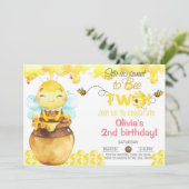 とってもスイートな2歳の女の子の誕生日招待状。 招待状 (スタンド正面)