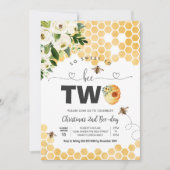 とってもスイート ツー ビー テーマパーティー ファースト バースデー 招待状 (正面)