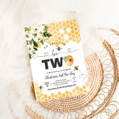 とってもスイート ツー ビー テーマパーティー ファースト バースデー 招待状