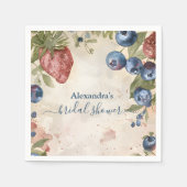 とってもスウィートなストロベリー ブライダルシャワー スタンダードカクテルナプキン (正面)