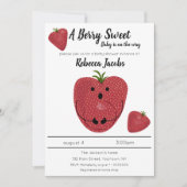 とってもスウィートなベイビーシャワーのお知らせ 招待状 (正面)