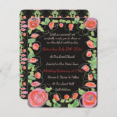 とってもスウィートなミニウェディング招待状 出欠カード (正面/裏面)