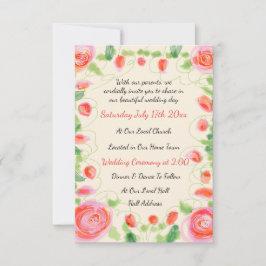 とってもスウィートなミニウェディング招待状 出欠カード