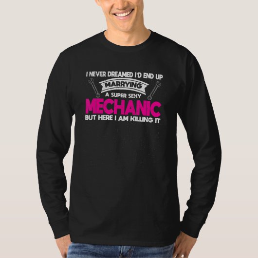 とってもセクシーな自動車整備士と結婚することになるでしょう カー Tシャツ (正面)
