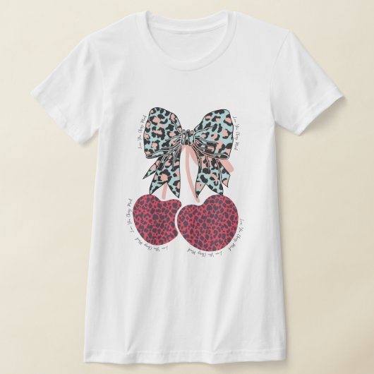 とってもチェリー大好きな面白い果物 Tシャツ (レイダウン)