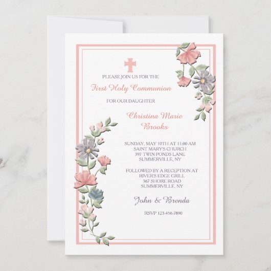 とってもピンクの招待状 招待状 (正面)