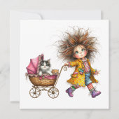 とってもプレシャスベイビーバギー テーマの招待状です 招待状 (正面)