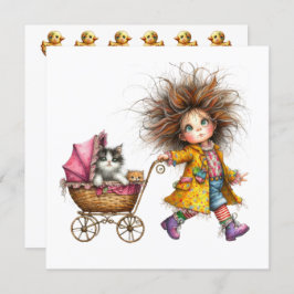 とってもプレシャスベイビーバギー テーマの招待状です 招待状