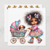 とってもプレシャスベイビーバギー テーマの招待状です 招待状 (正面/裏面)