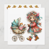 とってもプレシャスベイビーバギー テーマの招待状です 招待状 (正面/裏面)