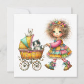 とってもプレシャスベイビーバギー テーマの招待状です 招待状 (正面)