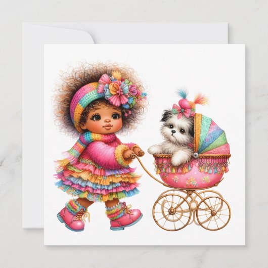 とってもプレシャスベイビーバギー テーマの招待状 招待状 (正面)