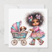 とってもプレシャスベイビーバギー テーマの招待状 招待状 (正面)