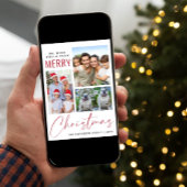 とってもメリーなクリスマス4枚の写真入り シーズンカード