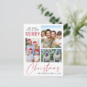 とってもメリーな4枚のクリスマスフォト シーズンポストカード (スタンド正面)